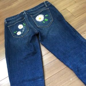 Handpainted jeans-Daisy’s